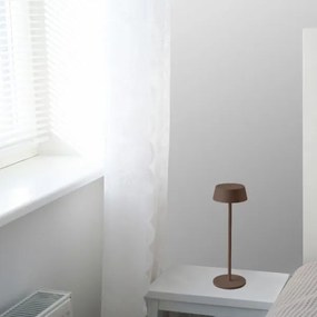 LED Kültéri dimmelhető érintős újratölthető asztali lámpa LED/2W/5V IP54 barna