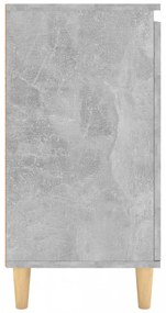 betonszürke szerelt fa tálalószekrény falábakkal 60x35x70 cm