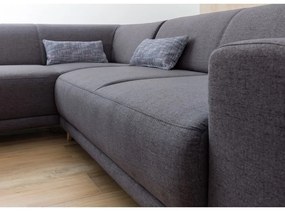 Szürke kinyitható-tárolóhelyes sarokkanapé (bal oldali-L alakú) Classy Sophie – Miuform