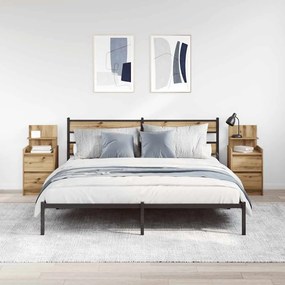 2 db kézműves tölgy éjjeliszekrények 2 fiókkal 38x34x80 cm