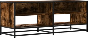 vidaXL füstös tölgy színű szerelt fa és fém TV-szekrény 120,5x40x46 cm