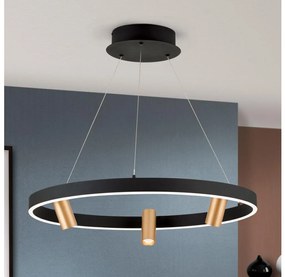 Orion HL 6-1667/3-LED állítható fényű BERLIN LED csillár, 50W, 230V, fekete/aran