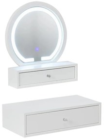 Asztalra tehető sminktükör 2 fiókkal