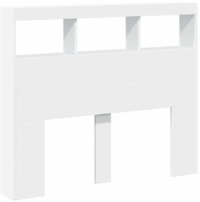 fehér áthidalószekrény LED-világítással 120 x 17 x 102 cm