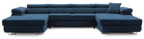 Szétnyitható sarok kanapé RIGATTO III PRO 2 Tengerész kék