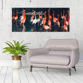 Flamingók csordája (120x50 cm)