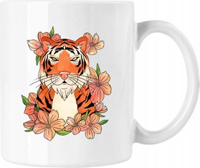 Tigris Bögre Japán Virágokkal 1 Fehér 330ml