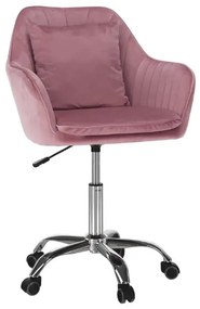 Zondo Irodai szék Siegen (rózsaszín + króm). 1034341