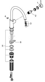 GROHE 31553001 - START CLASSIC mosogató csaptelep, fényes króm