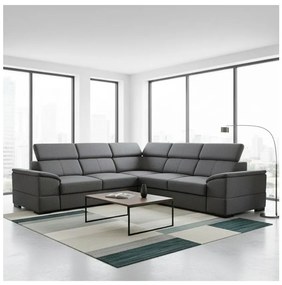 Univerzális, kihúzható sarokülőgarnitúra tárolóhellyel GRANADA sötétszürke