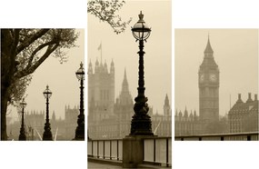 Kép - London a ködben, Anglia (90x60 cm)