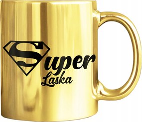 Arany Bögre Nyomott Mintával Szuper Csaj Ajándék Lánynak Valentin Nap Print