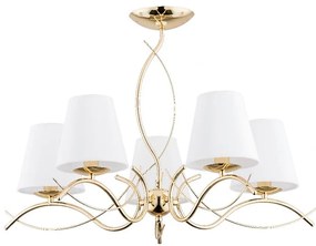 Csillár rúdon  MONZA 5xE14/10W/230V arany