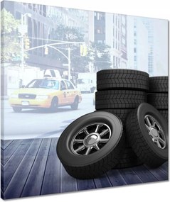Vászonkép 50x50 Gumiabroncs csere szett