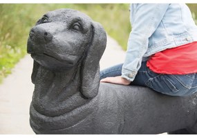 Fekete kerti pad Dachshund – Esschert Design