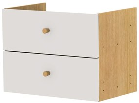 Világosszürke fiókos modul 43x33 cm Z Cube - Tenzo