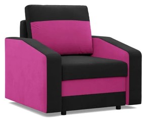 Hewlet fotel, szövet anyag, hab töltet, fekete - rózsaszín
