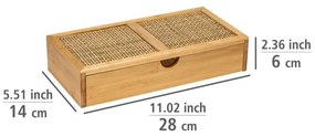 WENKO 25603100 – ALLEGRE rendszerező 28x14 cm barna