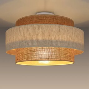 Mennyezeti lámpa BOHO 1xE27/60W/230V Ø 40 cm krémszínű/juta