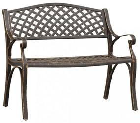 bronzszínű öntött alumínium kerti pad 102 cm