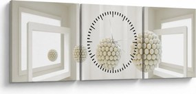Kép - Kilátás belülre - absztrakt (órával) (90x30 cm)
