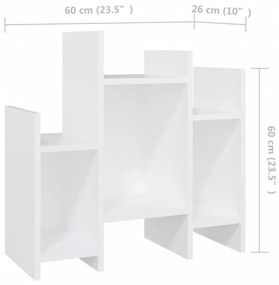 fehér szerelt fa kisszekrény 60 x 26 x 60 cm