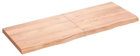 világosbarna kezelt tömör tölgyfa fali polc 160 x 60 x (2-6) cm