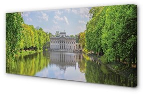 Canvas képek Varsó Palotája erdei tó 120x60 cm