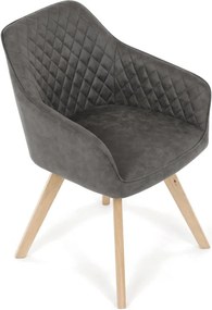 Jídelní židle, černá, látka vintage, DCH-435 BK3