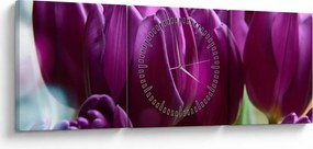 Tulipán képe (órával) (90x30 cm)