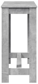 betonszürke szerelt fa bárasztal 102 x 50 x 103,5 cm