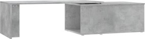 vidaXL betonszürke szerelt fa dohányzóasztal 150 x 50 x 35 cm