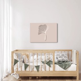 Kép - Bézs színű levelek N⁰4 (70x50 cm)