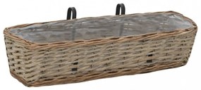 2 db fonott virágtartó PE béléssel 60 cm