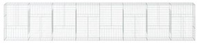 horganyzott vas gabion kosár fedéllel 800 x 50 x 150 cm