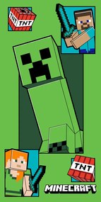 Minecraft Creeper Coming fürdőlepedő, strand törölköző 70x140cm