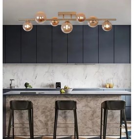 Wofi 7014-701W - LED Felületre szerelhető csillár VILLA 7xG9/3W/230V arany