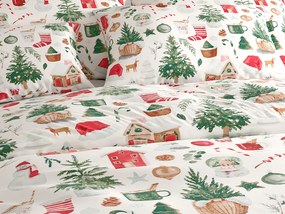 Pamut ágynemű MAGIC CHRISTMAS fehér Ágyneműhuzat mérete: 70 x 90 cm | 140 x 220 cm