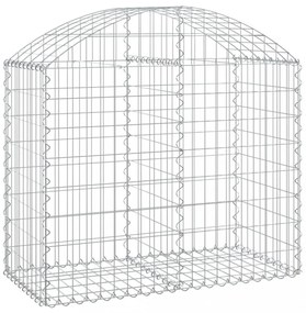 íves horganyzott vas gabion kosár 100x50x80/100 cm