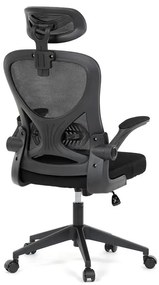 Irodai forgószék hintamechanikával, fekete kárpittal. KA-K2021 BK