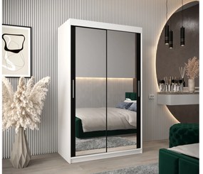 Ruhásszekrény 120 cm Toki 3 (matt fekete + matt fekete). 1065056
