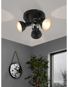 Eglo 75514 - THORNTON spotlámpa 3xE14/28W/230V, fekete/arany
