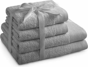 Restilo Amari kéztörlő és törölköző szett, világosszürke, 2 db 50 x 100 cm, 2 db 70 x 140 cm