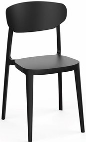 Rojaplast MARE műanyag kerti szék - Fekete (Fekete)