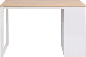 vidaXL tölgyfa/fehér színű íróasztal 120 x 60 x 75 cm