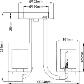 Quoizel Kolt QZ-KOLT-SF-PC-BATH Süllyesztett mennyezeti lámpa 3x3.5W/G9 IP44