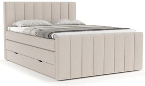 Bézs ágyneműtartós boxspring ágy 180x200 cm Ruby – Maison de Rêve