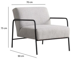 Fotel Etorella (szürke + fekete). 1106495