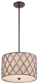Quoizel BROWN LATTICE QZ-BROWN-LATTICE-P-M Függőlámpa 3x60W/E27