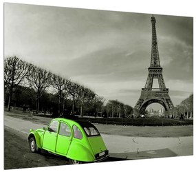 Eiffel torony és a zöld autó kép (70x50 cm)